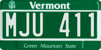 VT license plate MJU411