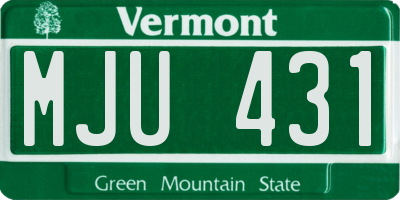 VT license plate MJU431