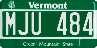 VT license plate MJU484