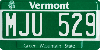 VT license plate MJU529