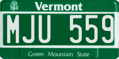 VT license plate MJU559