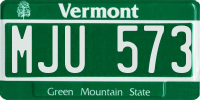 VT license plate MJU573