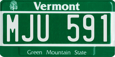 VT license plate MJU591
