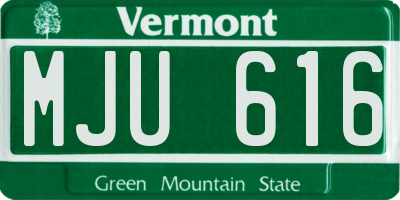 VT license plate MJU616