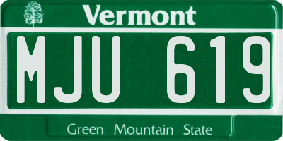 VT license plate MJU619
