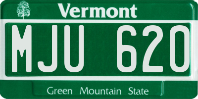 VT license plate MJU620