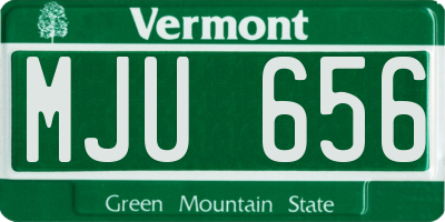 VT license plate MJU656