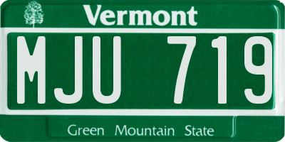 VT license plate MJU719