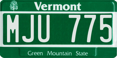 VT license plate MJU775