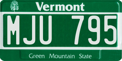 VT license plate MJU795