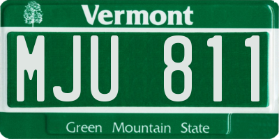 VT license plate MJU811