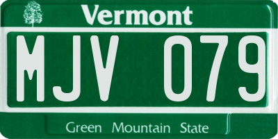 VT license plate MJV079