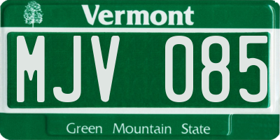 VT license plate MJV085