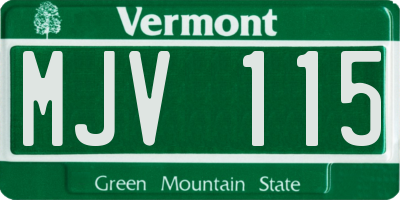 VT license plate MJV115