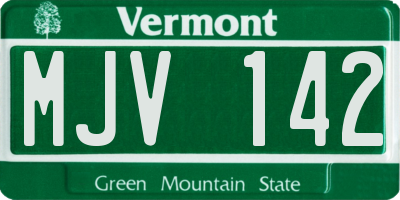 VT license plate MJV142
