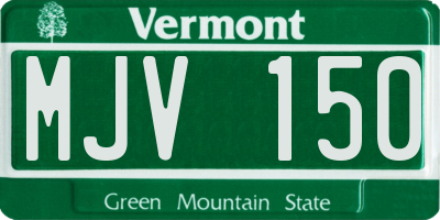 VT license plate MJV150
