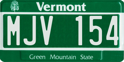 VT license plate MJV154