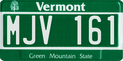 VT license plate MJV161