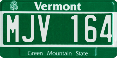 VT license plate MJV164