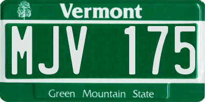 VT license plate MJV175