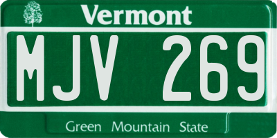 VT license plate MJV269