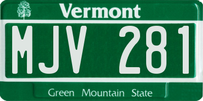 VT license plate MJV281