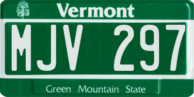 VT license plate MJV297