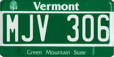 VT license plate MJV306