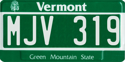 VT license plate MJV319