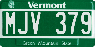 VT license plate MJV379