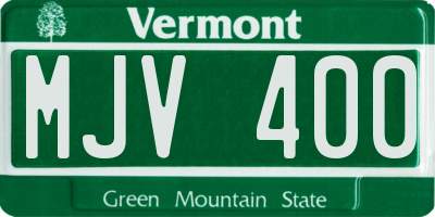 VT license plate MJV400