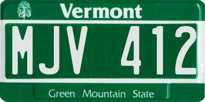 VT license plate MJV412