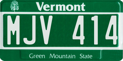 VT license plate MJV414