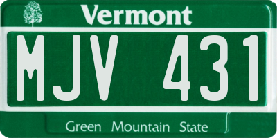 VT license plate MJV431