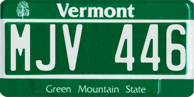 VT license plate MJV446