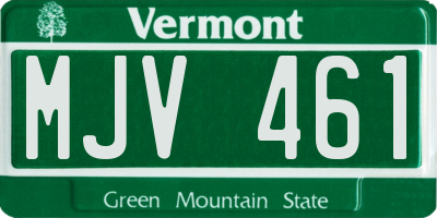 VT license plate MJV461