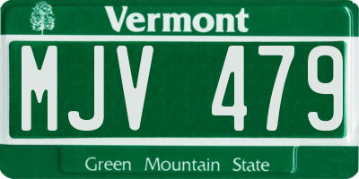 VT license plate MJV479