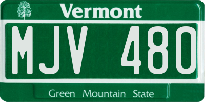 VT license plate MJV480