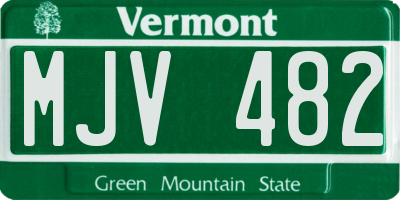 VT license plate MJV482