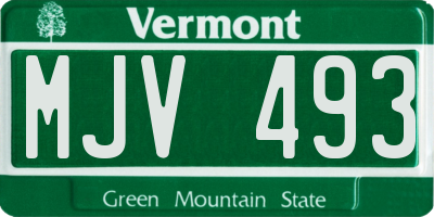 VT license plate MJV493