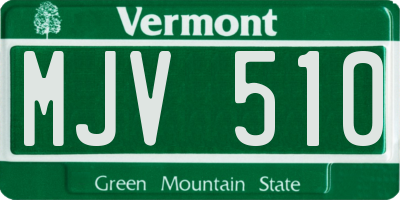 VT license plate MJV510