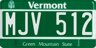 VT license plate MJV512