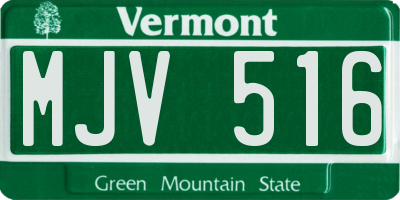 VT license plate MJV516