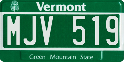 VT license plate MJV519