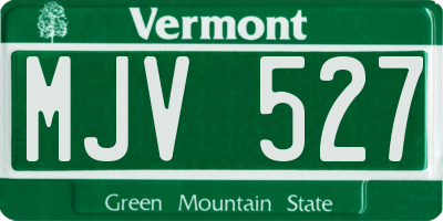 VT license plate MJV527