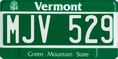 VT license plate MJV529