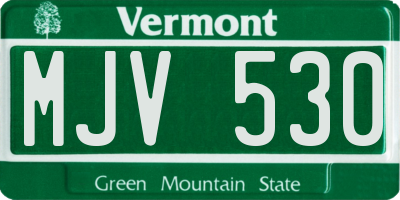 VT license plate MJV530