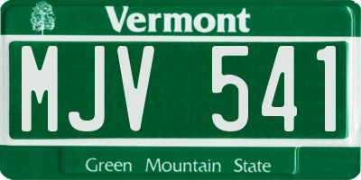 VT license plate MJV541