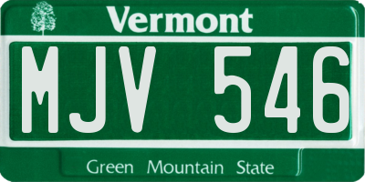 VT license plate MJV546