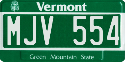 VT license plate MJV554